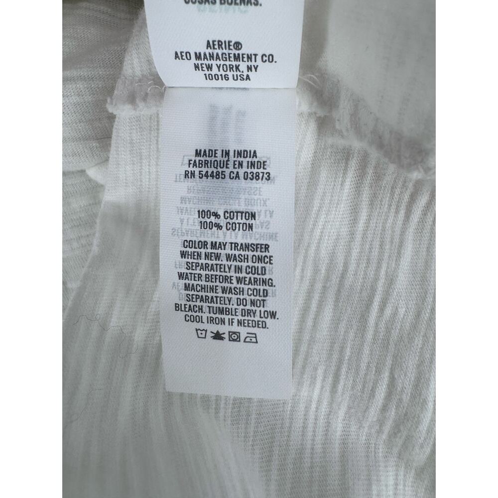 Aerie White Crochet Maxi Dress Boho Beach Coastal Summer Festival Size Large - Picture 10 of 10